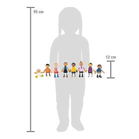 small foot Elastyczne lalki rodzina z dzieckiem