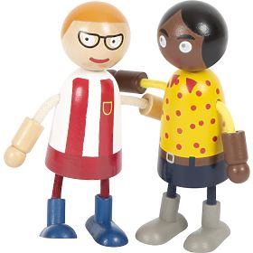 small foot Elastyczne lalki rodzina z dzieckiem, small foot