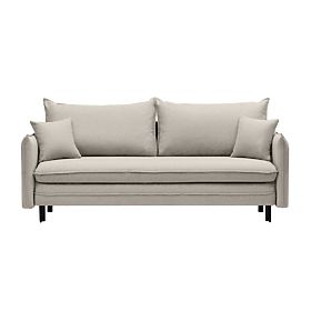 Sofa z funkcją spania i schowkiem Notti, beżowo-szara