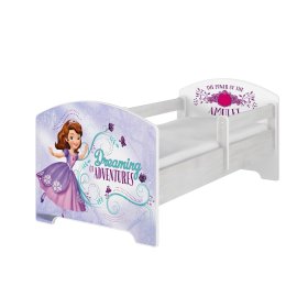 Łóżko dziecięce z barierką - Sofia the first - dekor norweskiej sosny, BabyBoo, Sofia the first