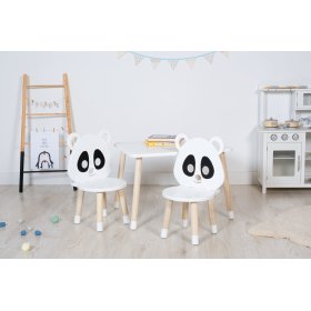 Zestaw stolik kawowy i krzesła - Panda, Dekormanda