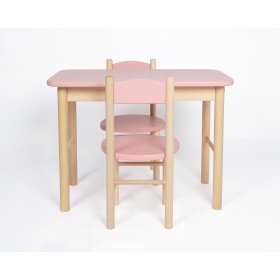 Zestaw stolików i krzeseł OURBABY w kolorze zakurzonego różu
