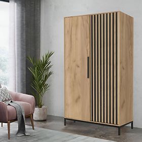 Szafa LAMINO S-1 dąb craft/czarny, nogi: czarne