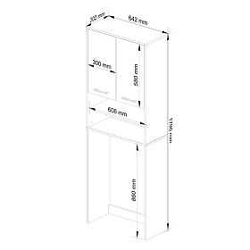 SZAFKA ŁAZIENKOWA FIN NAD PRALKĘ WENGE