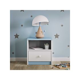 Stolik nocny Ourbaby - niebiesko-biały