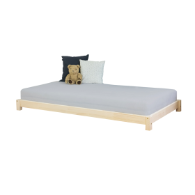 Drewniane łóżko jednoosobowe TEENY - naturalne, BENLEMI