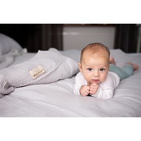 Trzyczęściowy zestaw pościeli muślinowej Heavens – jasnoszary, Babymatex