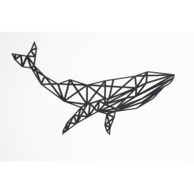 Drewniany obraz geometryczny - Wieloryb - różne kolory, Elka Design