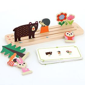 Vilac Drewniana gra logiczna Ułóż to poprawnie! Las, Vilac