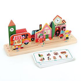 Vilac Drewniana gra logiczna Zbuduj to poprawnie! Miasto