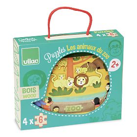 Drewniane puzzle Vilac Zoo
