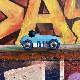 Vilac Drewniany Samochód Old Sport Compet turkusowy