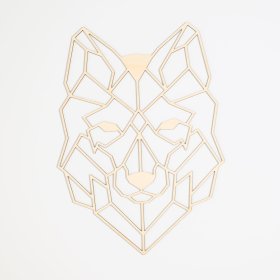 Drewniany obraz geometryczny - Wilk - różne kolory, Elka Design
