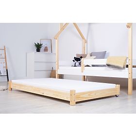 Wysuwane łóżko Vario z materacem piankowym - naturalne