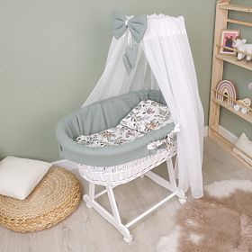 Wiklinowe łóżeczko z wyposażeniem dla niemowląt - Leśne zwierzątka, Ourbaby®