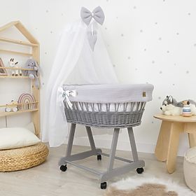 Wiklinowe łóżeczko z wyposażeniem dla niemowląt - Jeż, Ourbaby®