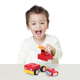 Wonderworld Drewniany mini wóz strażacki