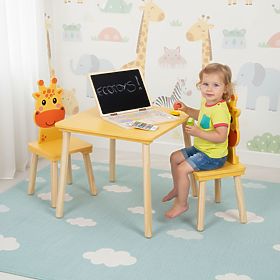 Zestaw mebli dziecięcych stół + 2 krzesła żyrafa ECOTOYS, EcoToys