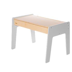 Zestaw mebli dziecięcych stół i dwa krzesła z dodatkami - szary, Ourbaby®