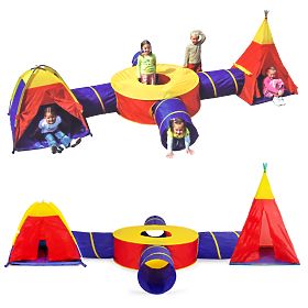 Zestaw namiotów dla dzieci 7w1 domki + 4 tunele, IPLAY