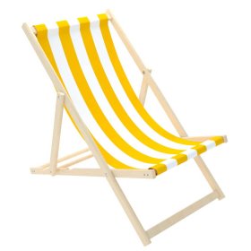 Krzesło plażowe Stripes - żółto-białe, Chill Outdoor